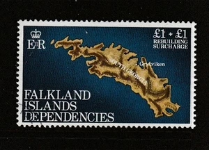 Falkland Island Deps, 1982 Fondo de Reconstrucción, WMK CROWN RIGHT OF CA, VFU, SG 332w - Imagen 1 de 2