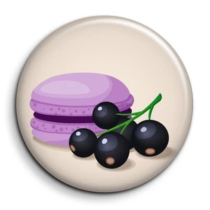 Macaron Cassis - Badge Epingle 38mm Button Pin - Imagen 1 de 5