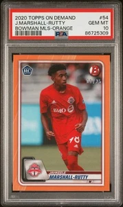 2020 Topps On Demand Bowman Mls J.Marshall-Rutty Bowman Mls-Orange #54 PSA 10 - Picture 1 of 2