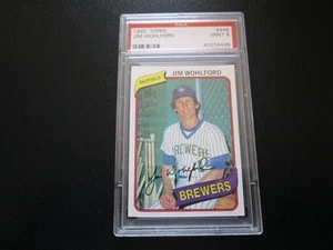 JIM WOHLFORD 1980 TOPPS BASEBALL CARD # 448 PSA 9 MINT BREWERS - Picture 1 of 3