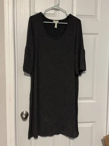 Matilda Jane Live To Teach Damenkleid Größe Large grau Jersey Strick Rüschen - Bild 1 von 4