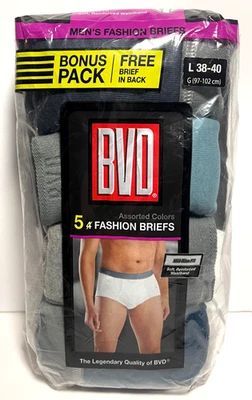 Calzoncillos de moda BVD de colección para hombre colores surtidos talla L (38-40") ajuste de tiro medio sellado Foto 1 de 4
