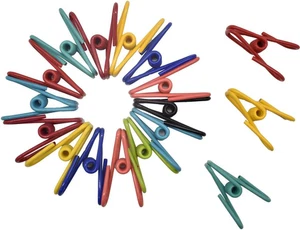 50 Stück Stahldrahtclip Allzweckclips bunt vinylbeschichtet winddicht Wäscheklammer - Bild 1 von 12