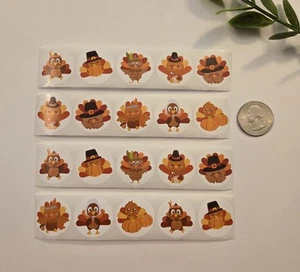 20 Thanksgiving Stickers/Reward Stickers For Kids/Turkey Stickers/Fall Stickers - Picture 1 of 5