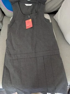 Bundle Of x2 Marks & Spencer M&S Grey Girl's Pinafore Age 8-9 - Picture 1 of 4