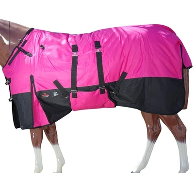 83HI Hilason 600D Invierno Impermeable Caballo Asistencia Manta Vientre Envoltura Rosa Foto 1 de 4