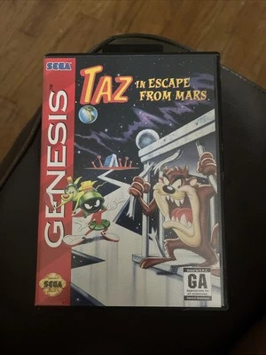 Sega Genesis Taz in Escape From Mars Video Game Cart In Box - Image 1 of 3