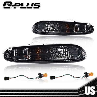 2PCS Smoked Lens Front Bumper Turn Signal Lights Fits 1990-1997 Mazda MX-5 Miata - Image 1 of 4