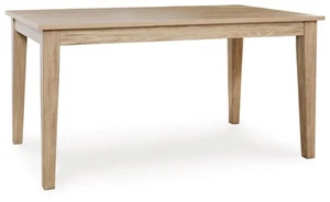 Gleanville Contemporary Dining Table, Light Brown - Picture 1 of 7