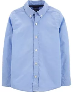 Camisa Uniforme Oshkosh B'gosh Niños Mangas Largas Azul Talla 10 - Imagen 1 de 2
