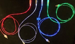 FLOWING MOVING LIGHT flow LED USB data charger cable for iPhone X 8 plus 7 6 5s - Picture 1 of 23