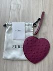 Furla Plum Coloured Coin Purse Ostrich Leather Limited Edition And Brand New