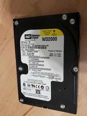 WD2000JD-22HBB0, DCM HSBACTJAA, Western Digital 200GB SATA 3.5 Hard Drive - Image 1 of 4