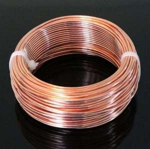   COPPER ROUND WIRE 14 GA (HALF HARD) 16.5 FT.  3 Oz COIL SOLID BARE COPPER  USA - Picture 1 of 1