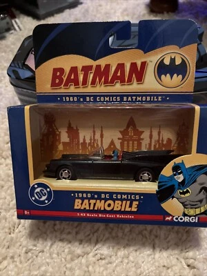 1960's Batman Die-Cast Batmobile 1:43 Scale CORGI DC Comics 77301 NEW - Image 1 of 4