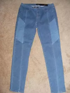 Nuevo $69 GAMUZA Bardot Azul Flaco Slimfit 32 Ultra Sexy Segunda Piel - Imagen 1 de 6