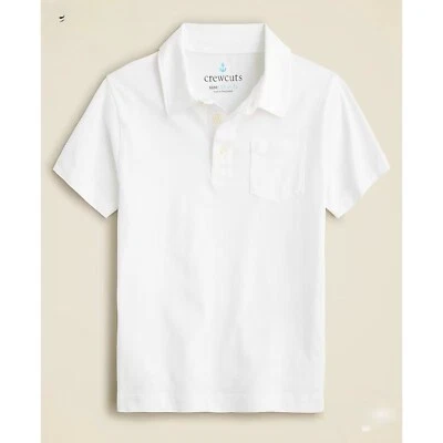 NWT J. Crew Small Kids' New Short-sleeve Garment-dyed Polo Shirt White - Image 1 of 4