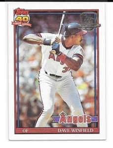 1991 Topps Dave Winfield Desert Shield Parallel #630 Salón de la fama Ángeles centrados limpios - Imagen 1 de 1