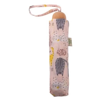 NEW TOTES ECO-BRELLA® SUPERMINI DOTTY CATS PRINT UMBRELLA **GENUINE** - UK