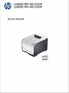 HP LaserJet Pro M351 / M451 MFP Printer Service Repair Manual (Parts & Diagrams) - Picture 1 of 1