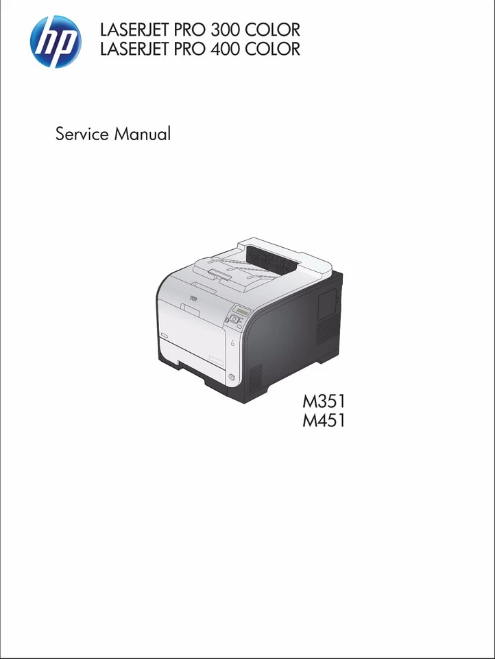 HP LaserJet Pro M351 / M451 MFP Printer Service Repair Manual (Parts & Diagrams) - Image 1 of 1