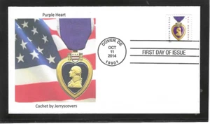 MEDAGLIA CUORE VIOLA FDC 2014 DOV, DELAWARE JERRY'S COVER 1 di 1 - Foto 1 di 1