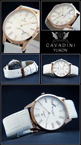 Classic Moments CAVADNI Men's Watch Stainless Steel IP Rose Gold Plated Designer - Picture 1 of 1