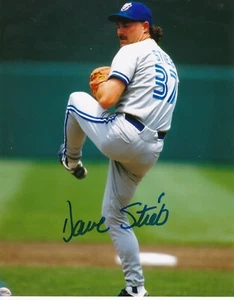 DAVE STIEB TORONTO BLUE JAYS ACTION SIGNED 8x10 - Picture 1 of 1