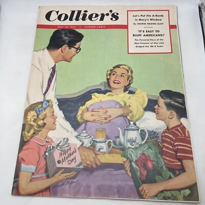 VTG Collier's Magazine May 16 1953 Let's Put the A-Bomb in Macy's Window Foto 1 de 4
