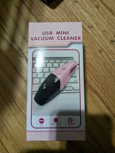USB Mini Vacuum Cleaner Handheld Desk Clean Pink USB Port Brand New - Picture 1 of 4