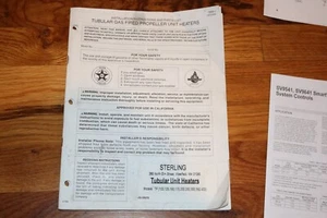 Sterling Tubular Unit Heater Manual, Installation / parts list for TF 100-400 - Bild 1 von 5