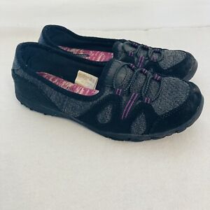 Danskin Now Bungee Memory Foam Slip Comfort Shoes Gray Purple Womens Size 6