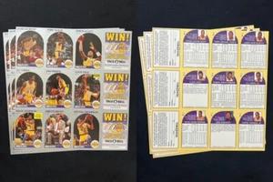 3x  1990-91 Hoops Lakers Taco Bell Uncut Sheets Magic Johnson, Vlade Divac RC 3 - Picture 1 of 6