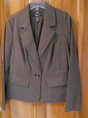 Chaqueta Blazer 10 Pequeña Poliéster/Rayón/Spandex Forrada Marrón Style&Co Nueva Sin Etiquetas Foto 1 de 2