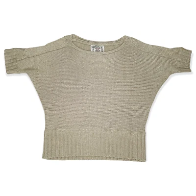 Suéter Chelsea & Violeta Para Mujer Manga Corta Grande Marrón Tostado Cuello Redondo Otoño Wgt Foto 1 de 4