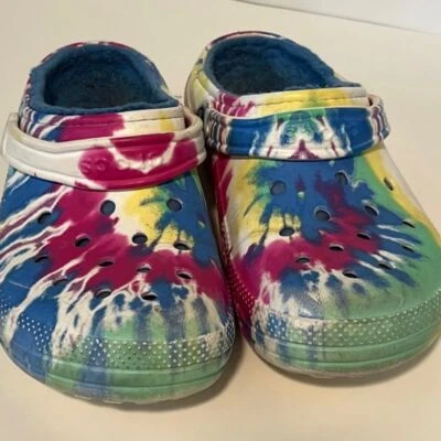 Crocs Classic Lined Tie Dye Clog size 10 men 12 women - Image 1 of 4