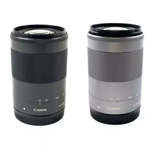 Canon Zoom Lens EF-M 55-200mm f/4.5-6.3 IS STM Black / silver From Japan F/S - Picture 1 of 12