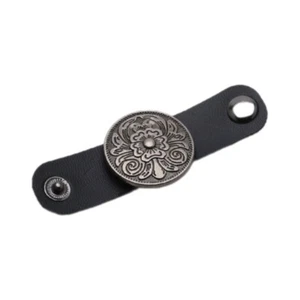 PU Leather Snap Scarf Clasp for Women Hijab Shawl Carved Buckle Scarf Buckle - Picture 1 of 12