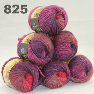 SALE 6BallsX50gr Warm Colorful Rugs Knitting Wool Blankets Crocheted Yarn 25 - Image 1 of 4