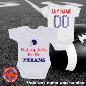 Texans "Me & My Daddy" Baby Grow Geschenk USA Amerika - Bild 1 von 1