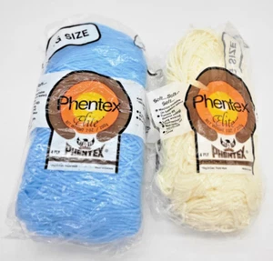Vintage Phentex Elite King Size Knitting Olefin Yarn Light Blue 7 oz 4-Ply Cream - Picture 1 of 4