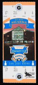 1994 San Jose Sharks Stanley Cup Playoff Full Ticket (Game G) - Picture 1 of 1