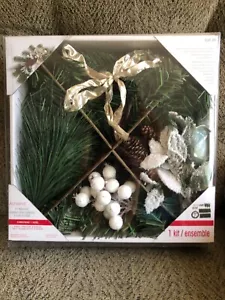 Ashland Christmas Grapevine Snowy Silver Wreath Kit DIY Holidays Arts & Crafts - Picture 1 of 2