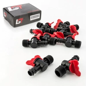 10x Ventil Absperrhahn Kugelhahn für PE-Rohr Schlauch Gartenbewässerung 20x3/4" - Bild 1 von 7