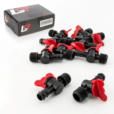 10x Ventil Absperrhahn Kugelhahn für PE-Rohr Schlauch Gartenbewässerung 20x3/4" - Bild 1 von 4