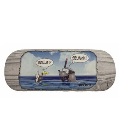 Brillenetui "Brille - Sielmann" mit Putztuch – Maritimes Design Hösti Brillenbox