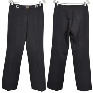 Pantalones elegantes Parisline vintage para mujer negros de pierna recta con estrás talla 10 - Imagen 1 de 15