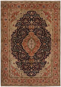 Patina Handgeknüpfter Perserteppich 290x201 cm-Orientt,Carpet,Rug,Blau,Tabriz - Picture 1 of 14