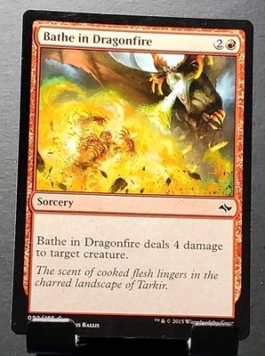 MTG 092/185 BATHE IN DRAGONFIRE Fate Reforged common card⚔️NM/MT - Image 1 of 2