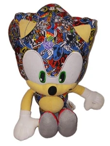 Sonic The Hedgehog Sticker Bomb Plush Toy Stuffy 18" inch Sega Extra Large - Picture 1 of 4